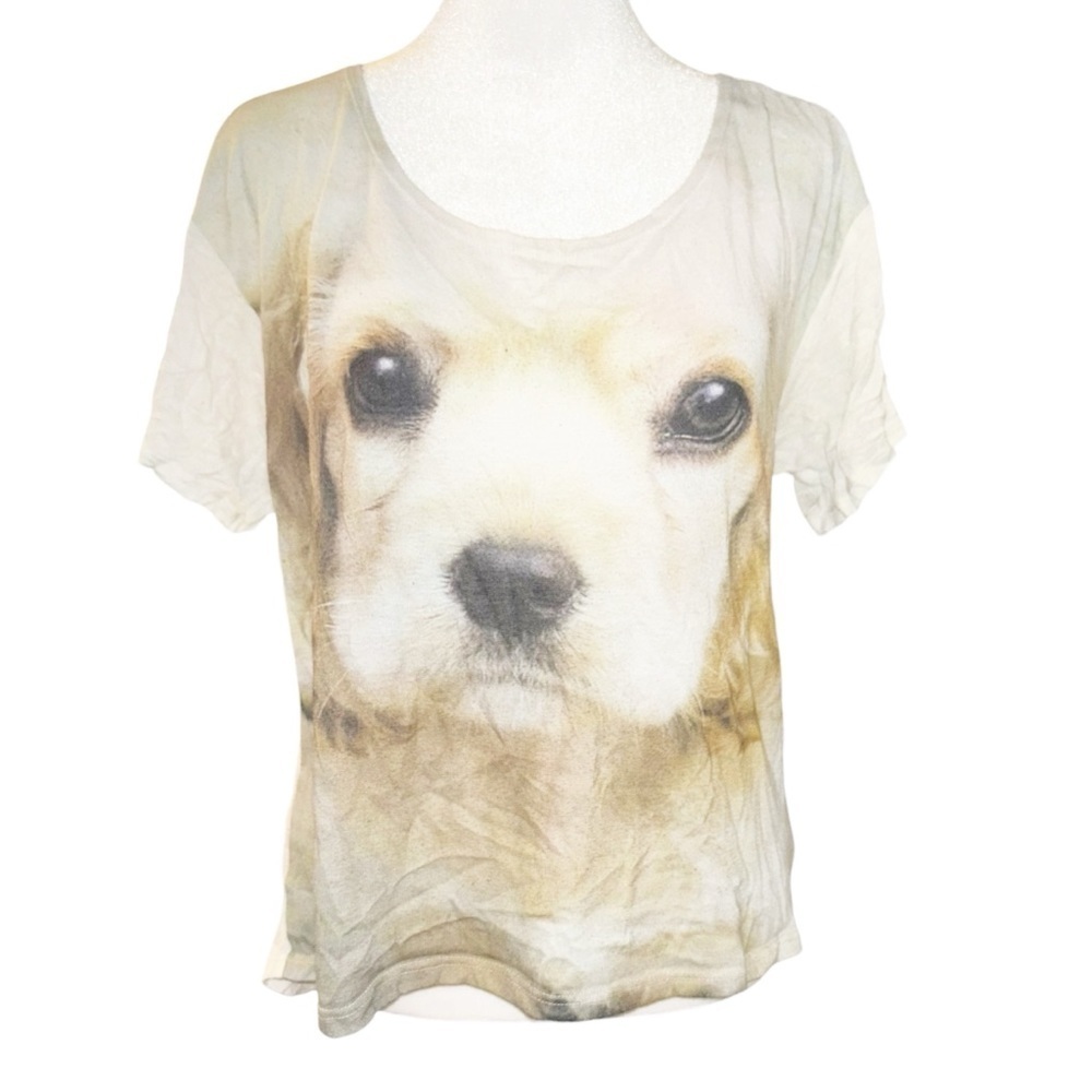 Knit puppy crop top